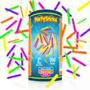 PartySticks Mini Glow Sticks 200 Pack Glow-in-the-Dark Small, for Easter Eggs, 5 Colors, Neon Light Sticks Bulk Party Favors, Easter Basket Stuffer Party Pack, Weddings Classroom Decorations Prizes