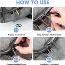 2 x MILAKE 20 Pcs Zipper Clips Anti Theft Security Locks with Dual-Opening S Carabiner, Zipper Locks Replacement for Backpacks, Luggage, and Keys, Portable S Clips Zinc Alloy Connectors (Black, 20 PCS)