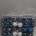 Sea Team 86 Pieces of Assorted Christmas Ball Ornaments Shatterproof Seasonal Decorative Hanging Baubles Set with Reusable Hand-held Gift Package for Holiday Xmas Tree Decorations, Stone Blue