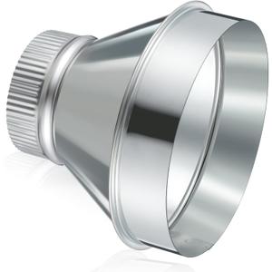 7 Inch to 4 Inch Duct Reducer Increaser Galvanized Steel Air Duct Adapter Round Crimped Pipe Connector Fitting Coupling for HVAC Ventilation Systems