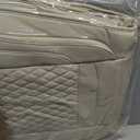 Light Beige Thick Nappa Leather Automotive Front Car Seat Covers Set of 2