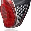 Red Retro Oval Rear Bicycle Mudguard Fender Cycling Safety Warning Reflectors for Cruiser Bikes