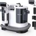 Upholstery Cleaner Machine 450W Motor - 13.5Kpa Suction Couch Cleaner Machine, Portable Handheld Carpet Cleaner with Self-Cleaning and for Pet Stain, Couch, Stair, Car Seat and Area Rug (Off-White)