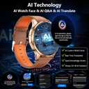 Smart Watch for Men Built-in GPS with Map(Answer/Make Call/Text), 1.46" AI Smartwatch for Android Phones/iPhone, 100+ Sport Mode Fitness Tracker with Health/Sleep Monitor, Compass/Barometer(2 Straps)