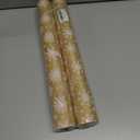 2 x CAKKVDE Vintage Christmas Wrapping Paper Roll - Kraft Gift Wrap with Jute Twine | 17 Inch x 49 Feet Durable Holiday Wrapping Paper for Gifts(White snowflakes)