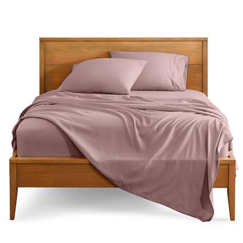 Bare Home Full Sheet Set - 1800 Ultra-Soft Microfiber Full Bed Sheets - Double Brushed - Deep Pockets - Easy Fit - 4 Piece Set - Bedding Sheets & Pillowcases (Full, Mauve)