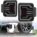 LED Tail Lights Fit for Jeep Wrangler JL 2018 2019 2020 2021 2022 2024, Sequential Turn Signal Design, 2018-2024 Jeep Wrangler JL LED Taillight Assembly - 1 Pair (Smoked Lens)