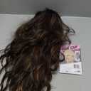 NAYOO 26 Inch Long Curly Middle Part Synthetic Heat Resistant Fiber Wig for Women - Daily Use Party Wig in Dark Brown