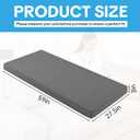 HOMBYS 3 Inch Memory Foam Sofa Topper Pad, 59" L x 27.5" W Couch Topper Cushion with Washable Cover for Sofa, Couch Cover Pad with Non Slip Bottom