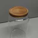 Large Glass Jars with Airtight Wooden Lid, Food Storage Glass Canister, Clear Cereal Storage Container for Flour, Sugar, Coffee Beans, Snack (94 FL OZ (2800ml))