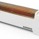 Comfort Zone 1500W Convection Baseboard Heater with Built-In Thermostat, Overheat & Tip-Over Protection, Dent-Proof Ends, Plug-In Portable, Ideal for Home, Bedroom & Office, White