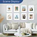 PEALSN 11x14 Picture Frame Set of 6, Display Pictures 8x10 with Mat or 11x14 without Mat for Wall Mounting or Table Top Display, Photo Frames Collage for Wall Decor, White