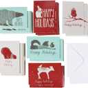 Sustainable Greetings Blank Note Cards with Envelopes - Assorted Animal Designs for Sending Holiday Wishes - 4 x 6 in, Pack of 144