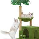 Large Cat Tree for Indoor Cats, Multi-Functional Comfy Cat Bed - 48inch Tall Cat Tower with Scratching Post, Cozy Hammock for Kittens and Adults Cat, Cute Cando with Toy (120*60*41)