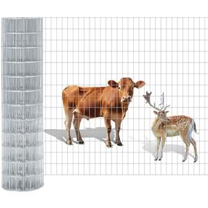 Gisafai 72in x 50ft Tall Welded Wire Fencing Farm Fence for Dog Goat Deer Cattle Hog Chicken Outdoor Yard Garden, 2 Inch x 4 Inch 16 Gauge, Metal Wire Mesh Netting for Vegetable Plant Protection
