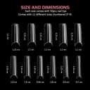 FITDON 550pcs C Curve Long French False Nail Tips, Clear Half Cover Acrylic Fake Nails for Nail Salons and DIY Nail Art