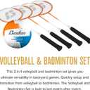 Baden Champions Volleyball/Badminton Portable Combo Set, 4 Raquets + 3 Birdies + Boundary + Volleyball + Pump + Carry Bag