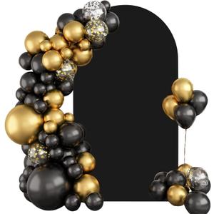 Black Cover for 6ft Arch Backdrop Stand Stretchy Spandex Fabric Arch Decor Covers for Metal Back Drops Wedding Baby Shower Engagement Party Event Decorations