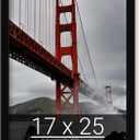 wallsthatspeak 17x25 Black Picture Frame for Puzzles Posters Photos or Artwork, Pack of 2