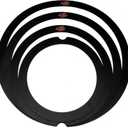 5 Pack Drum Dampening Ring Set, Low-End Control Universal 8-16" Tom/Snare Overtone Control Rings, Reduce Ringing & Enhance Warmth, 7 Colors (Black-4Pcs)