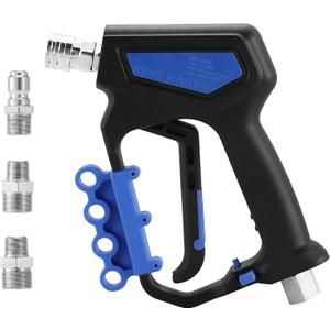 RIDGE WASHER Pressure Washer Gun Swivel, Power Washer Gun 5000 PSI with 1/4" Quick Connector, 12 GPM, 3603/8 NPT Thread, M22-14mm and M22-15mm Fitting