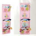 Room Hanging Storage Organizer, Fun & Colorful Storage & Organization for Clothes, Toys, & More. Wall & Door Attachable, Water-Resistant. Ideal for Kids' Room, Locker Kindergarten or Playroom (Pink)