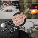 BiyrlyStainless Steel Keyrings,Round Key Rings for Flat Keychains For Home Car Office Keys Attachment (Silver)