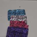 DRESBE Boho Yoga Headbands Leopard Print Hair Bands Stretchy Head Wraps Elastic Hair Accessories for Women (Pack of 4)