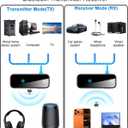 Bluetooth Wireless Audio Transmitter Adapter for AirPods/Headphones, Aux Bluetooth 5.0 Adapter for Car/Home Stereo, TV/Travel Flight, 2 in 1 Wireless Receiver Transmitter(with Aircraft, RCA and AUX)