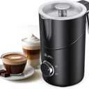 Milk Frother and Steamer, Electric Milk Frother for Coffee (Black)