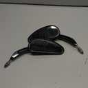 HTTMT MT400-013-BK Pair Black Teardrop Racing Mirrors Compatible with Harley Street Glide Road Glide ((See fitment))