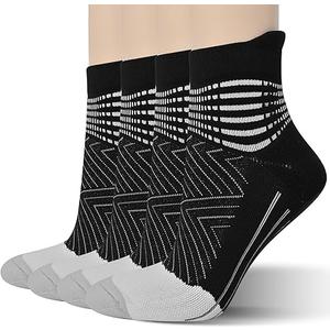 IRAMY Compression Ankle Support Socks Women Coolmax Wicking Cushioned Athletic Plantar Fasciitis Relief 3/4/6 Pairs