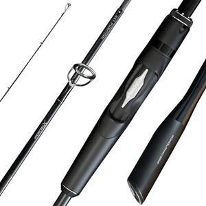 SEASIR Overcast Saltwater Fishing Rod, Freshwater Spinning Rod 6'6/7'6/8'/8'6, 2 Piece Bait Casting Rod, Black Baitcaster Rod, Medium/Medium Heavy, 36T Carbon Fiber, Fuji O, Bass Catfish Trout Rod