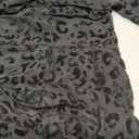 Women's Leopard Print Jumpsuit Long Sleeve, Black, Size S