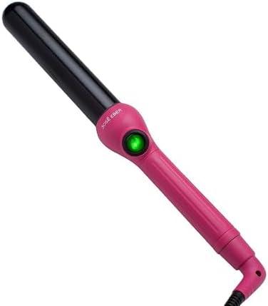 Jose Eber 25mm Clipless Curling Iron - Pink Tourmaline Ceramic Wand | Professional 1 Inch Ion Styling Tool for Bouncy Curls and Waves, Includes Heat Resistant Glove and 360 Swivel Cord