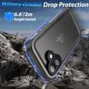 SPORTLINK for iPhone 17 Case - IP68 Waterproof Military Protective Full Body Heavy Duty Shockproof 360 Sealed Dustproof with Camera Screen Protector Phone Cover for iPhone 17 6.3" Black