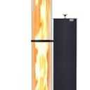 COWVIE 56 Inch Patio Wood Pellet Heater with Rain Cap & Viewing Window – Portable Pellet Fire Pit for Patio, Backyard, Camping, Beach, Balcony