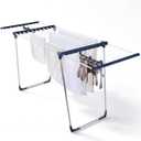 JS HANGER 90FT Extendable Clothes Drying Rack, Expands from 44" to 78", Space-Saving Laundry Rack for Indoor & Outdoor Use, Heavy Duty Folding Rack for Clothes, Towels & Delicates