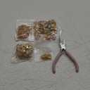 Tondiamo 286 Pieces DIY Keychain Making Kit Charm Jewelry Chain Making Crafts with 120 Charms 20 Keychain Clips 120 Jump Rings 25 Extender Chain and Plier for Women Bag Gift(Flower)