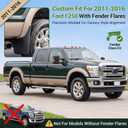 Mud Flaps for 2011-2016 Ford F250/F350-F550 Super Duty with Fender Flares(Single Rear Wheels) Splash Guards Mudguards Truck Accessories Front & Rear 4Pcs