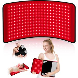 Red Light Therapy Mat for Body 24"x12" with 242 LEDs (726 Chips), 660nm Red and 850nm Near Infrared Light Therapy Pad, 3 Modes, 5 Brightness Levels for Back Waist Legs Abdomen Knee Shoulders