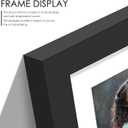DUENPY 8x16 Collage Picture Frame, 5x7 Collage Picture Frame Displays Three 5x7 inch Photos, or 8x16 (Without Mat) for Available Horizontal Wall Mounting Display and Vertical, Black