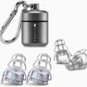 High Fidelity Concert Earplugs, Reusable Musicians Ear Plugs, 24dB Advanced Filter Technology Ear Protection for Music Festivals, DJs, Musicians (Silver)