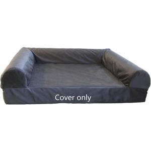 Bolster Dog Bed Cover Replacement Machine Washable 36 x 27 Inch (Grey-Not Waterproof)