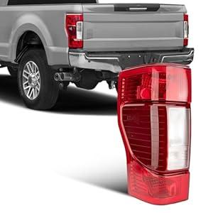Autoverve Tail Lights Fit Ford F250 F-250 F350 F-350 Super Duty 2020 2021 2022 Rear Halogen Brake Back Up Cover Taillights with Blind Spot Assembly Left Driver Side LC3Z-13405-D(Lamp not Include)