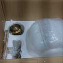 Antique Milk Glass Ceiling Light Fixture - 15 Inch Vintage Milk Glass Pendant Light for Kitchen, Hallway, Bedroom, Dining Room (White)