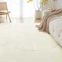 Amazon Basics Indoor Area Rugs, Soft-Touch Washable Home Decor Carpet for Living Room Bedroom, 7' L 5' W, Curve Beige