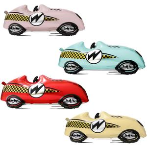 4 Color Vintage Racing Car Roadster Balloons, Large Fast Speedy Retro Race Car Themed Vehicles Sports Car Balloon For 1st Baby Shower Birthday Christmas Party Decorations Supplies