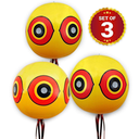 keesoon -Bird repelling balloon，woodpecker balloon， PVC inflatable terror eye ball bird repelling ball Pack of 5 (Yellow 3 pcs)