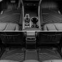 3W Floor Mats & Cargo Liner Fit for 2024 2025 2026 Hyundai Santa Fe (Not for Hybrid) 7 Seats, Full Set Floor Liner TPE All Weather Heavy Duty Car Accessories, Anti-Slip